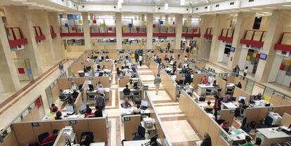 Vista de la delegación de Hacienda de Guzmán el Bueno, en Madrid.