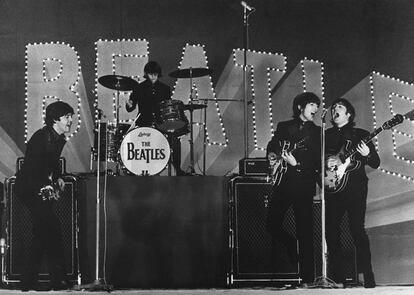 Los Beatles, en un concierto en Tokio en 1966.