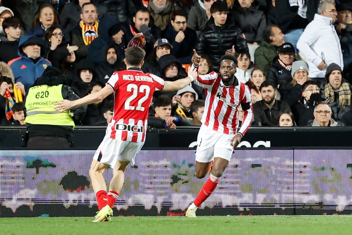 Iñaki Williams renace ante el Valencia y firma las semifinales de Copa para el Athletic