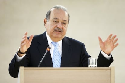 Carlos Slim, principal accionista de Am&eacute;rica M&oacute;vil. 