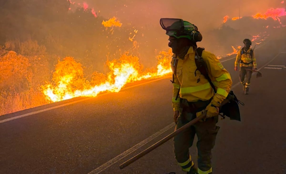 Más de 200 bomberos luchan contra dos incendios en Almería y Málaga