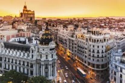 La Gran Vía de Madrid.