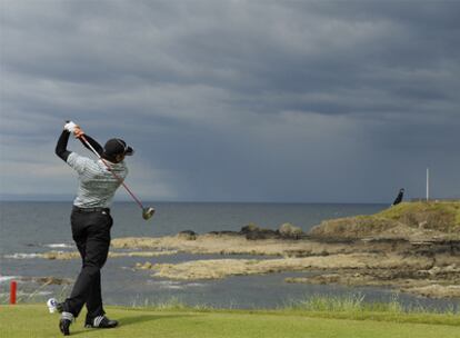 Sergio García, durante el Open Británico.