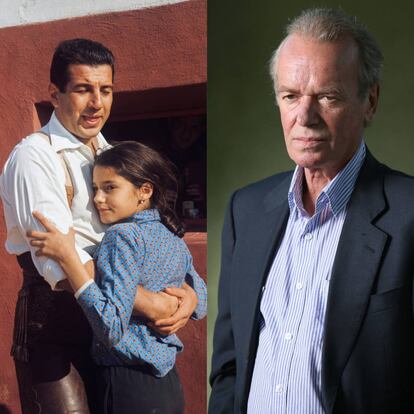 Antonio Ordóñez con su hija Carmina y, a la derecha, Marin Amis.