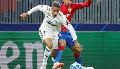 Mariano durante el partido entre el CSKA v el Real Madrid