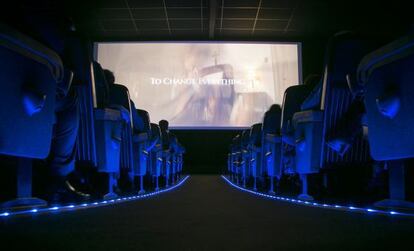 Una sala de cine en España.