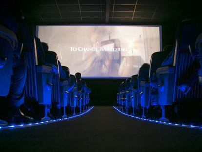 Una sala de cine en Espa&ntilde;a. 