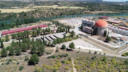 Vista aérea de la central nuclear José Cabrera (Zorita).