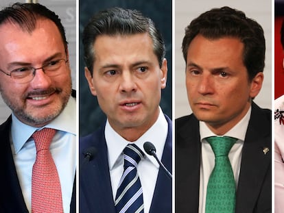 Luis Videgaray, Enrique Pena Nieto, Emilio Lozoya y Rosario Robles.