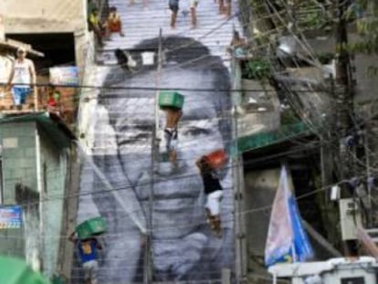 Acceso à favela Morro dá Provicência, no Rio de Janeiro.