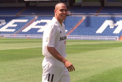 Ronaldo, el día de su presentación con el Real Madrid.