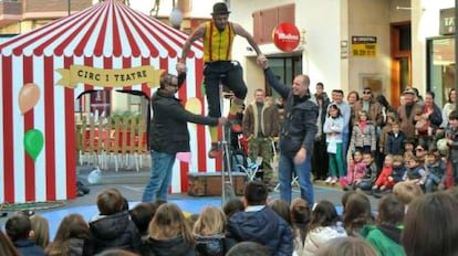Espectáculo circense del Festival de Circ i Teatre d'Ontinyent.