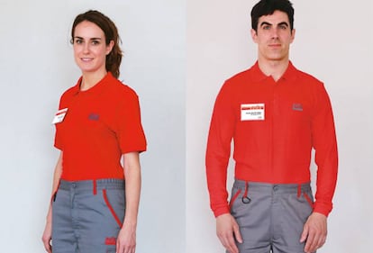 El uniforme reglamentario de la compañía es de pantalón.