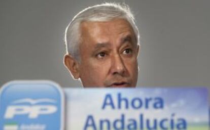 El presidente del PP andaluz, Javier Arenas.
