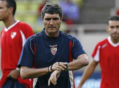 Juande Ramos, durante un entrenamiento.