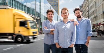 Luis Bardají, Gabor Balogh y Ramón Castro, fundadores de Trucksters.