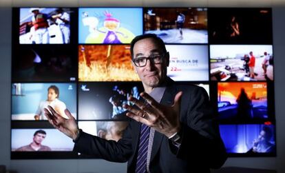 Josh Sapan, presidente de AMC Networks, en las oficinas de la sede española de la cadena.