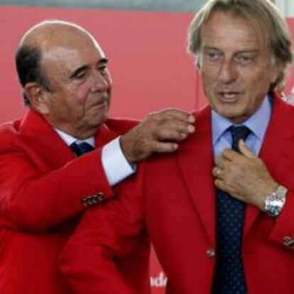 Emilio Botín y Luca di Montezemolo, en la presentación del acuerdo entre Santander y Ferrari