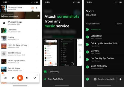 Importar música en Spotify con capturas de pantalla.