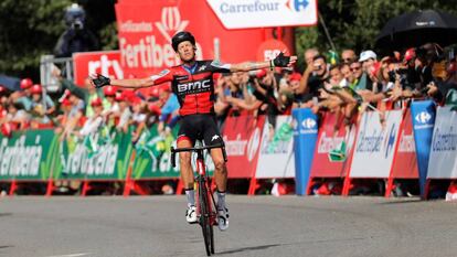 El italiano Alessandro De Marchi (BMC),vencedor en la undécima etapa de la Vuelta.