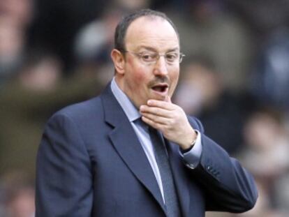 Benítez, durante el partido ante el West Ham.