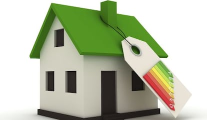Casa con certificado de eficiencia energética.