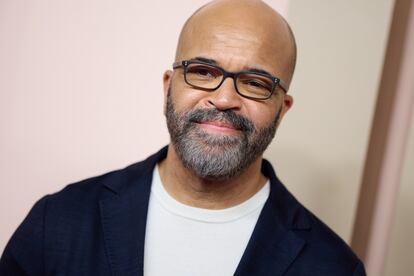 El actor Jeffrey Wright, nominado en la categoría de mejor actor protagonista por su papel en 'American Fiction', en el almuerzo de los Oscar.