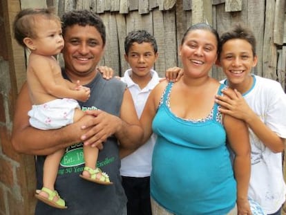 Una familia en Nicaragua.