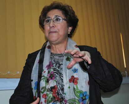 Perla Wahnón, durante una visita en 2013 a la Pontificia Universidad Católica de Valparaíso