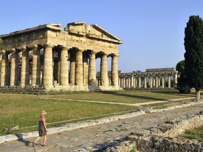 Templo dedicado a Neptuno en el yacimiento italiano de Paestum.