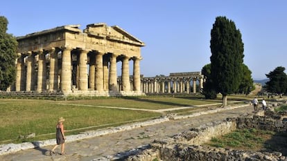 Templo dedicado a Neptuno en el yacimiento italiano de Paestum.