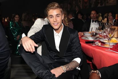 Justin Bieber, durante la gala amfAR, el 22 de mayo de 2014.