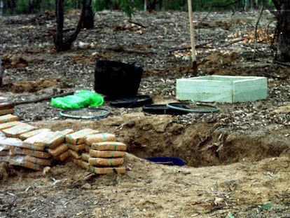 Fardos de heroína incautados en la Operación Carro, en la que se interceptaron 319 kilos de esta droga en Alcalá y 123, en Toledo.