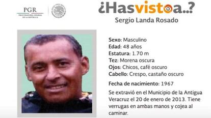 Sergio Landa Rosado, reportero de 'El Cardel' de Veracruz. Desapareció el 22 de enero de 2013 y no se conocen avances de la investigación.