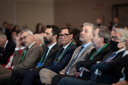 Primera fila de asistentes a la inauguración de la XXXVII Reunió Cercle d’Economia, en el hotel W Barcelona.