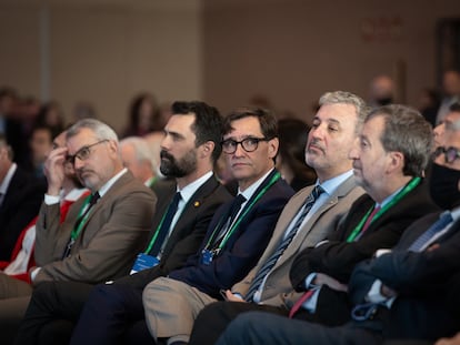 Primera fila de asistentes a la inauguración de la XXXVII Reunió Cercle d’Economia, en el hotel W Barcelona.