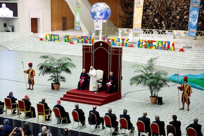 El Papa Francisco en la celebración del 50 aniversario de la fundación de Cáritas en Italia.