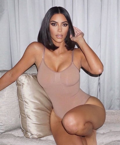 Kim Kardashian con el Body sculpting de Skims.