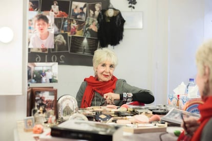 Concha Velasco en su camerino del Teatro La Latina.