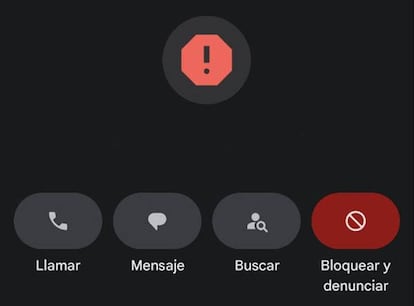 Número detectado en Android como Spam