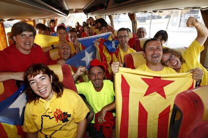 Unas 1.500 personas se desplazaron ayer desde Banyoles.