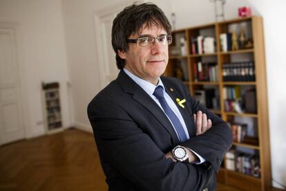 Carles Puigdemont posa para una sesión de fotos, en Berlín.