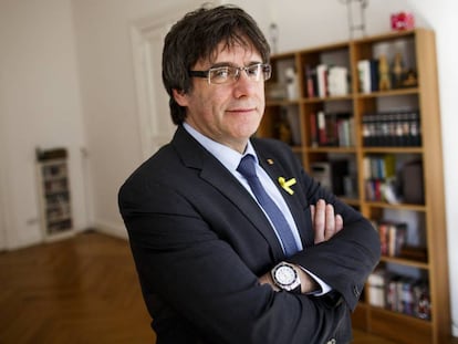 Carles Puigdemont posa para una sesión de fotos, en Berlín.