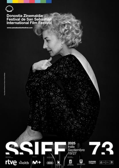 Cartel del próximo festival de San Sebastián, con la fotografía de Marisa Paredes.