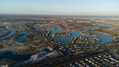 The Nordelta neighborhood, built on wetlands where a population of capybaras has settled.