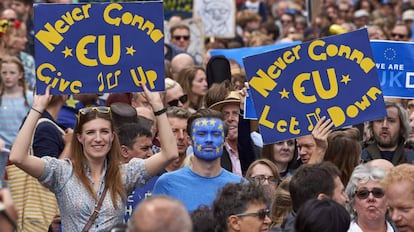 Manifestación contra el Brexit en Londres