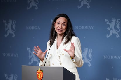 María Corina Machado en Oslo, Noruega, el 11 de diciembre.