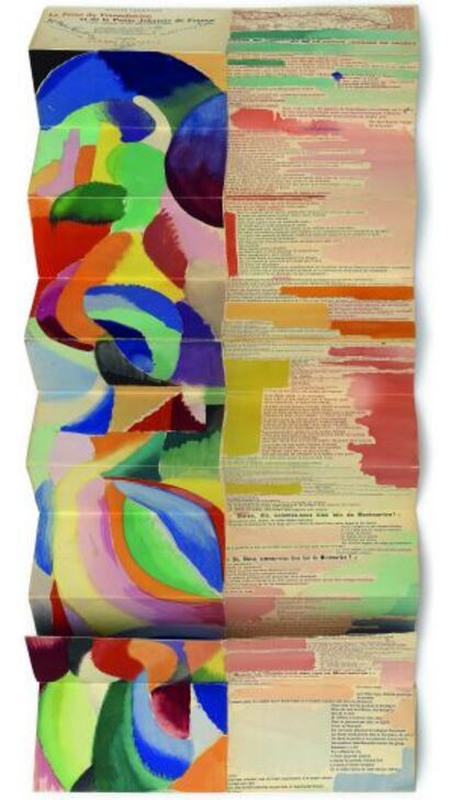 'La prosa del Transiberiano y de la pequeña Jehanne de Francia', 1913, de Sonia Delaunay y Blaise Cendrars.