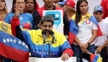 Nicolás Maduro, en un acto en Caracas. 