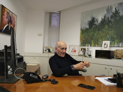 El ex primer ministro israelí Ehud Olmert, durante la entrevista en su despacho de Tel Aviv, el 31 de diciembre.